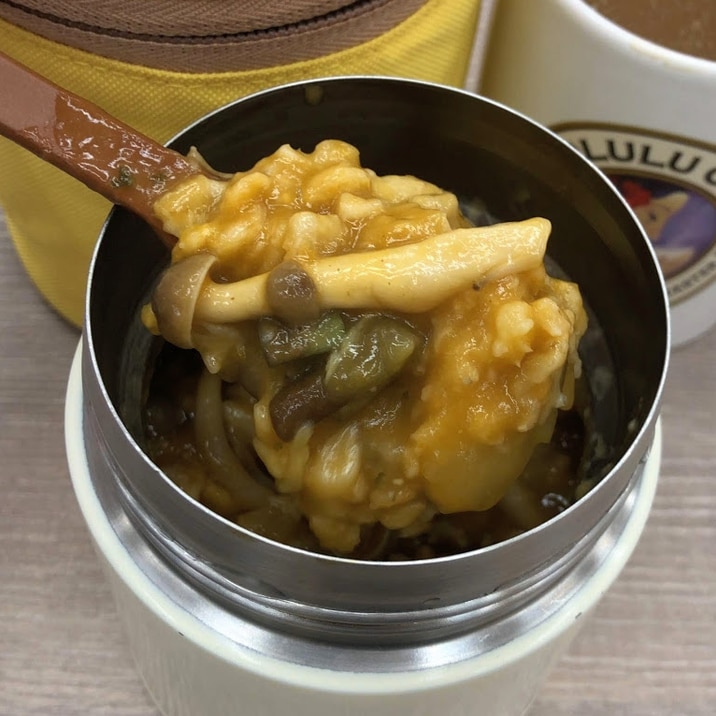 茄子としめじのビスクスープ オートミール